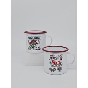 Enamel Mug Christmas Set Of 2 20oz